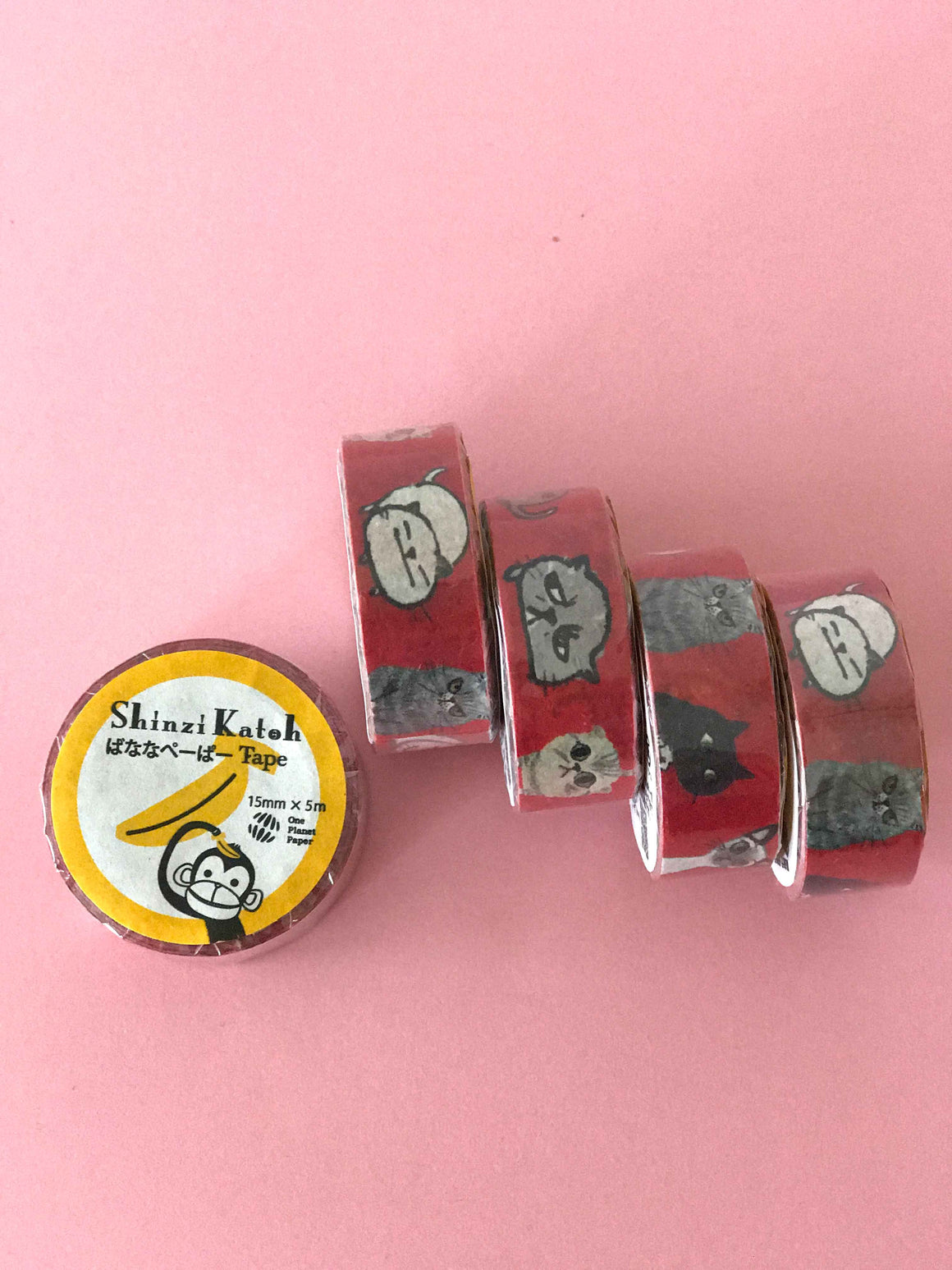Shinzi Katoh Cats Banana washi tape micmoc.com Mic Moc Curated Emporium