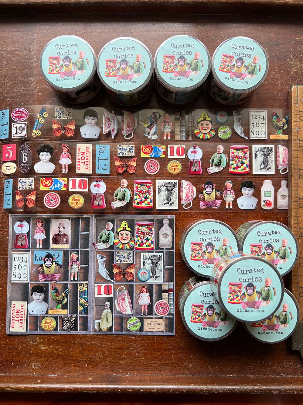 Premium PET (UV) Tape 30MM - 'Curated Curios' from micmoc.com at Mic Moc