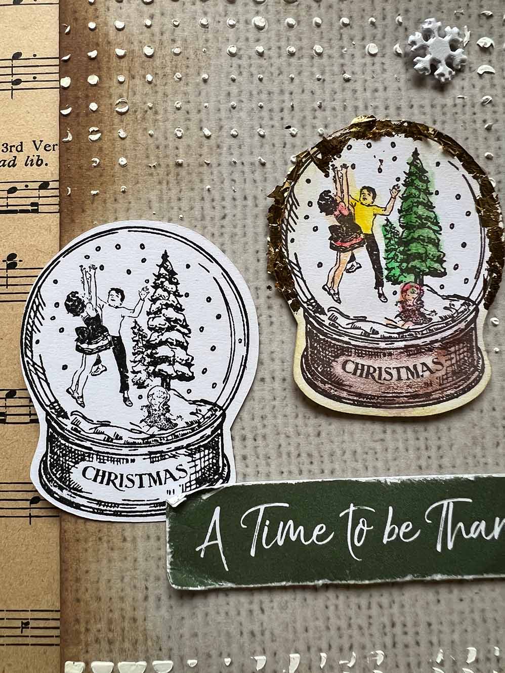 'Christmas Snow Globe' Cling Mount Stamp by Mic Moc