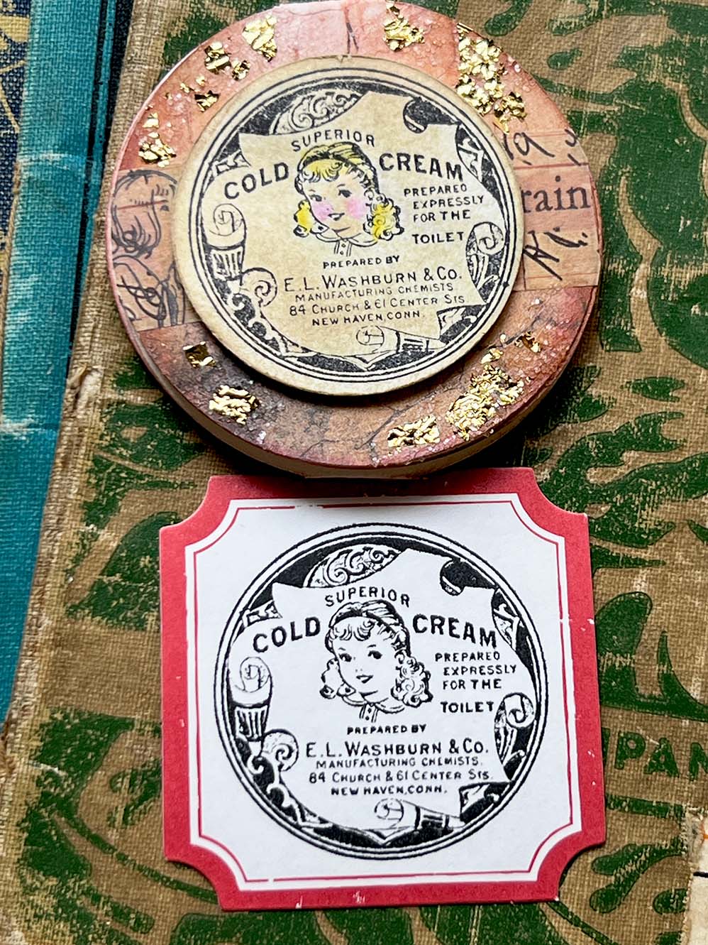 'Cold Cream Label' Rubber Stamp by Mic Moc from micmoc.com 