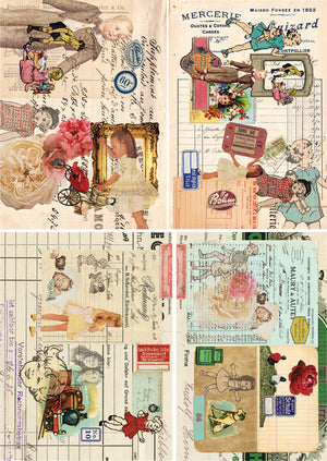 Collage Paper Kit CP007: ‘Paper Lullaby'(コラージュ紙) from micmoc.com 