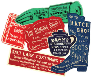 'Good Ol' Times' Retro Mercantile Label Stickers(古い広告粘着紙)