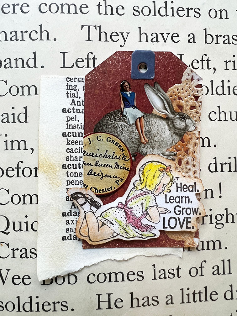 'Heal Learn Grow Love' Rubber Stamp by Mic Moc (癒し、学ぶ、成長する、愛) from micmoc.com