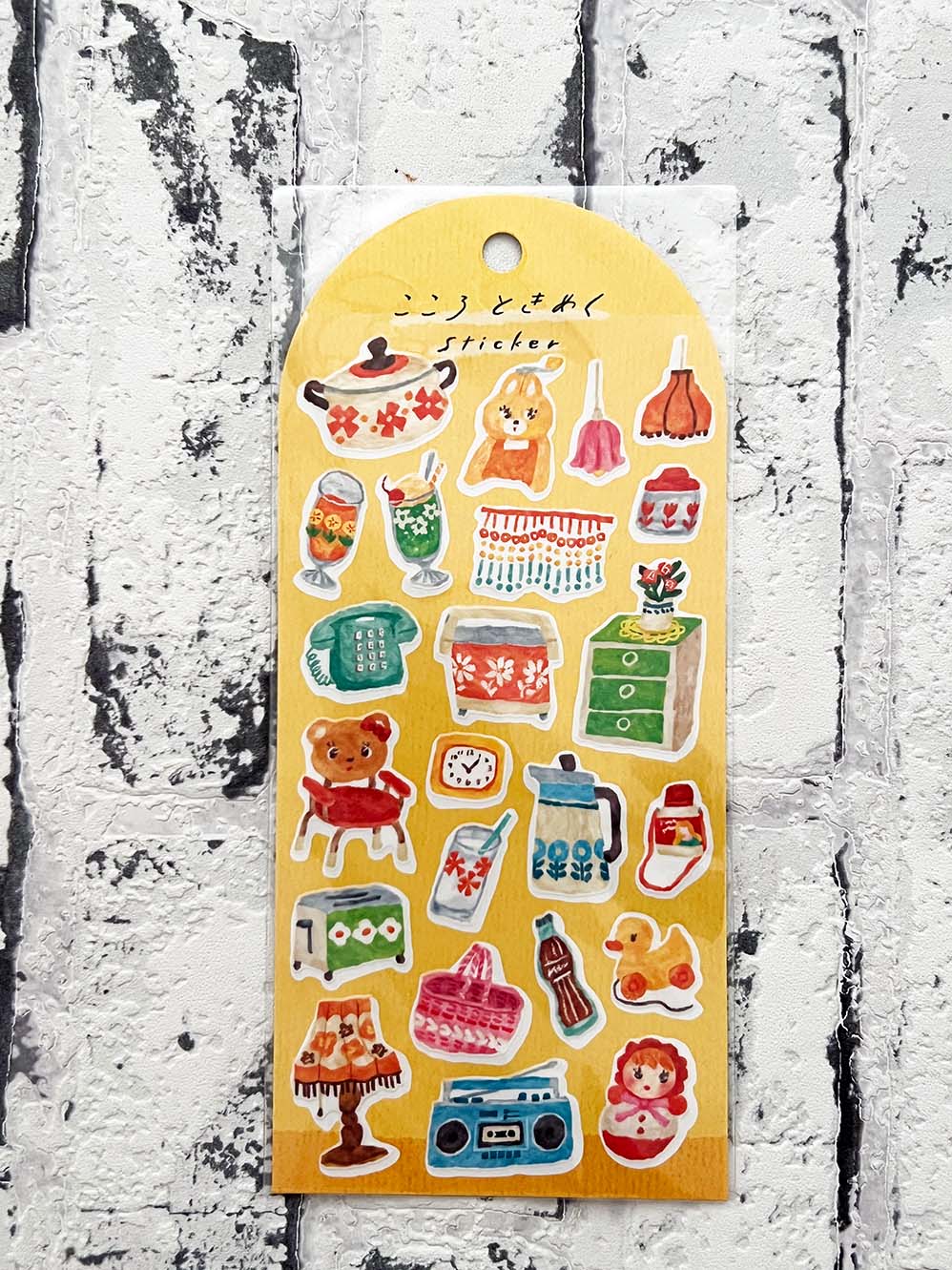 Nostalgia Stickers - Kokoro Tokimemuru Sticker Sheet (Retro Home) from micmoc.com