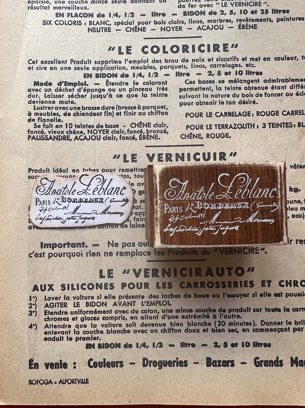 'Ol’ Parisian Flair' Wood Mounted Rubber Stamp by Mic Moc from micmoc.com