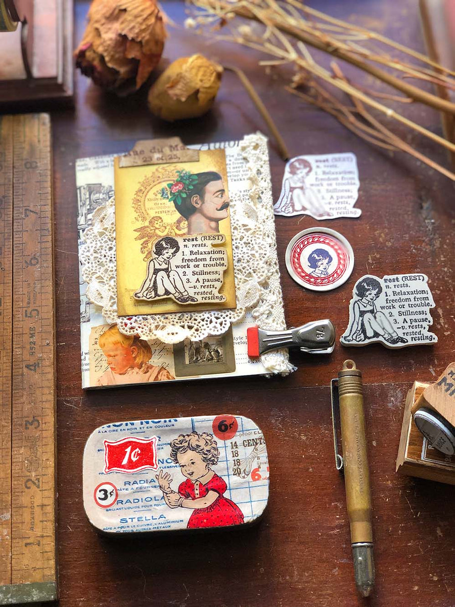 'Rest' Rubber Stamp by Mic Moc (休息印章) from micmoc.com