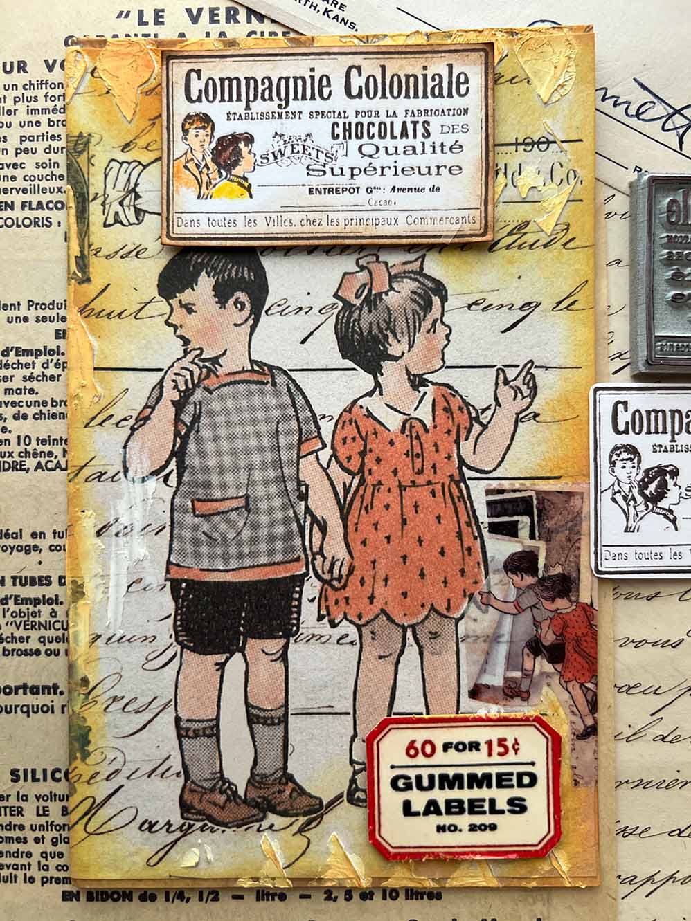 'Superior Vintage Chocolate Label' Rubber Stamp by Mic Moc (高品質のチョコレート)