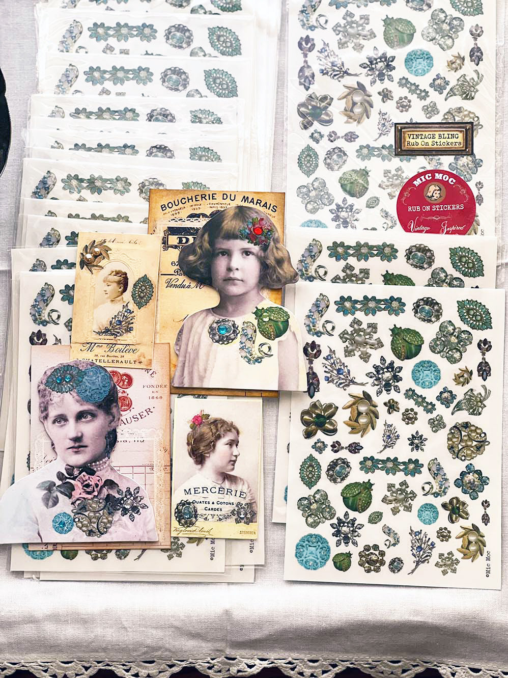 Rub On Stickers 'Vintage Bling' - from  at Mic Moc