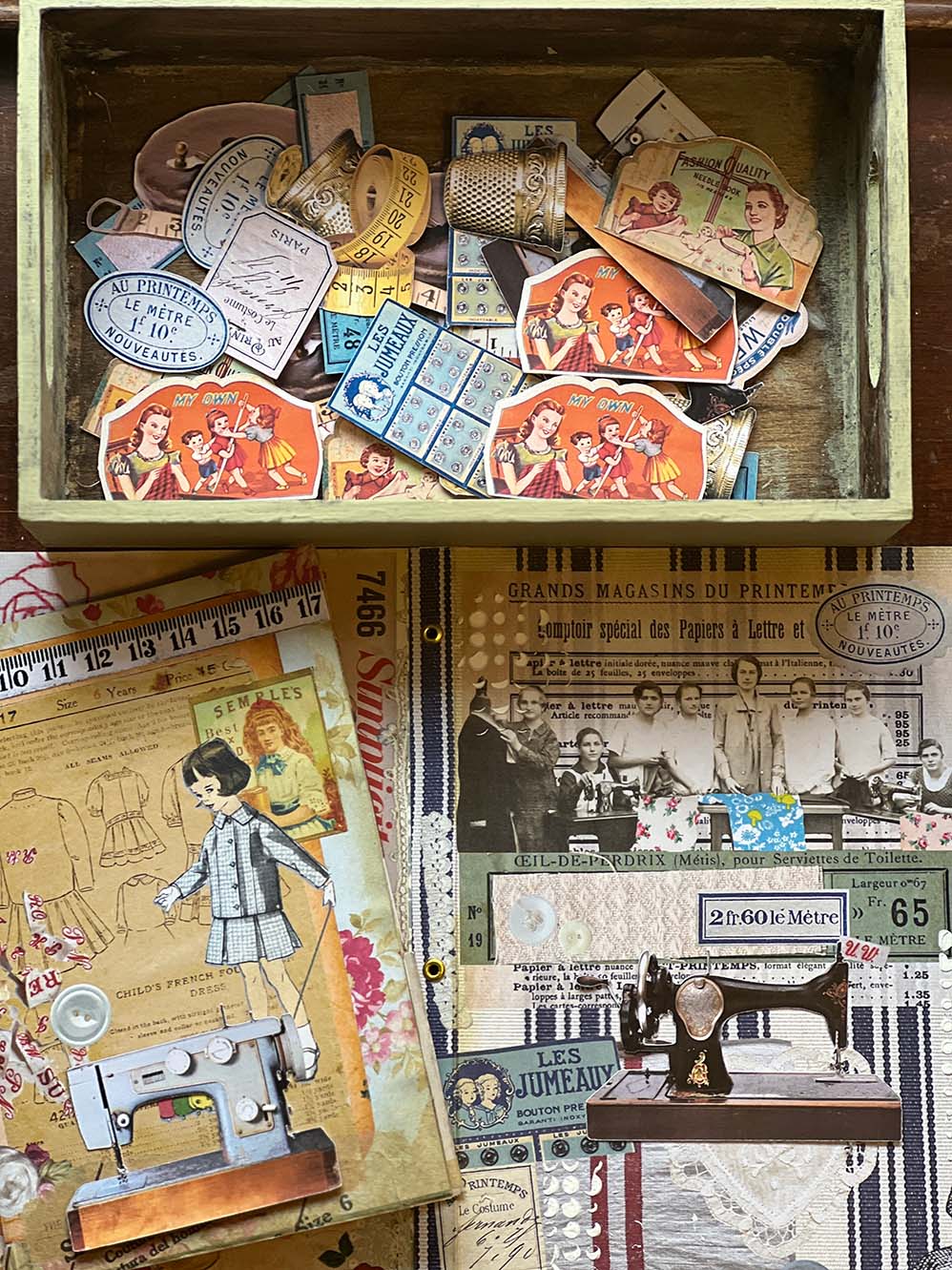 Collage Paper Kit CP012: 'Vintage Couture'(Bonus Pack) by micmoc.com 