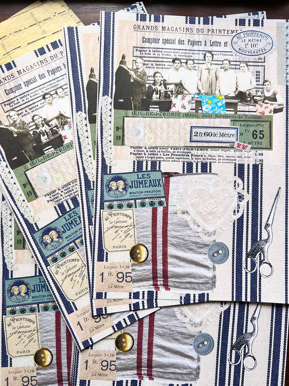 Collage Paper Kit CP012: 'Vintage Couture' by micmoc.com 