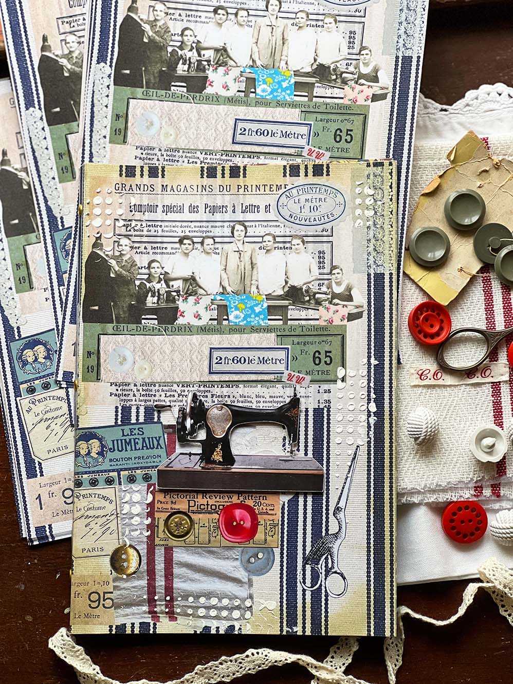 Collage Paper Kit CP012: 'Vintage Couture'(Bonus Pack) by micmoc.com 