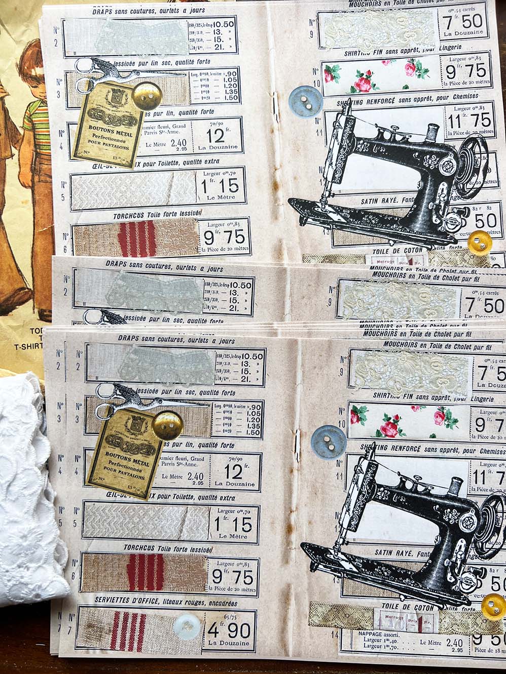 Collage Paper Kit CP012: 'Vintage Couture' by micmoc.com 