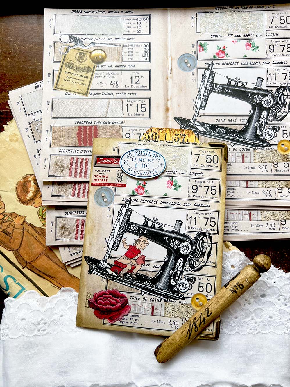 Collage Paper Kit CP012: 'Vintage Couture'(Bonus Pack) by micmoc.com 