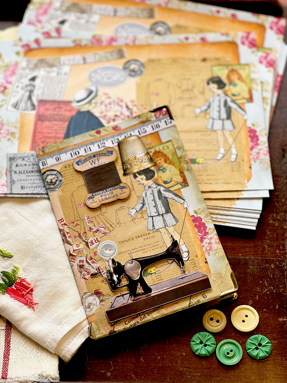 Collage Paper Kit CP012: 'Vintage Couture'(Bonus Pack) by micmoc.com 