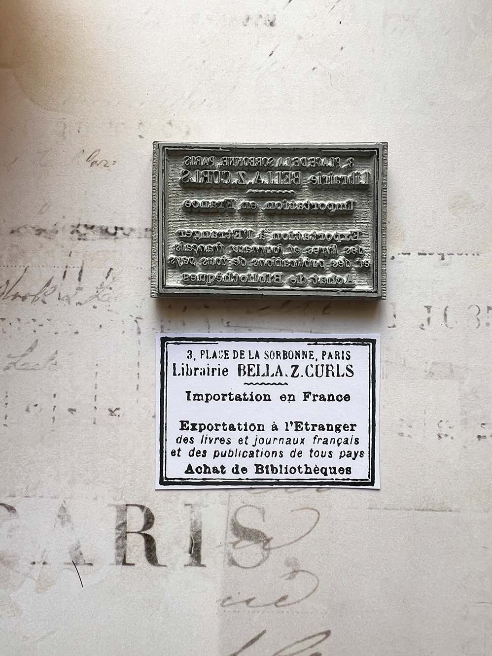 'Antique Parisian Label' Rubber Stamp by Mic Moc from micmoc.com