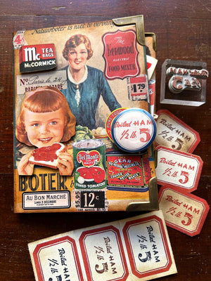 'Boiled Ham Grocery Sign' Rubber Stamp by Mic Moc (茹でたハム) from micmoc.com