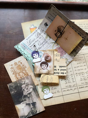 'Antique China Doll' Rubber Stamp by Mic Moc (磁器人形) from micmoc.com 