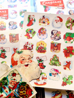 'Vintage Christmas' A6 Retro Stickers by Mic Moc (40 stickers) from micmoc.com at Mic Moc Curated Emporium