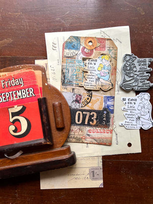 'Little Provisions Store' Rubber Stamp by Mic Moc (小規模食料品店) from micmoc.com featuring vintage girl bathing doll