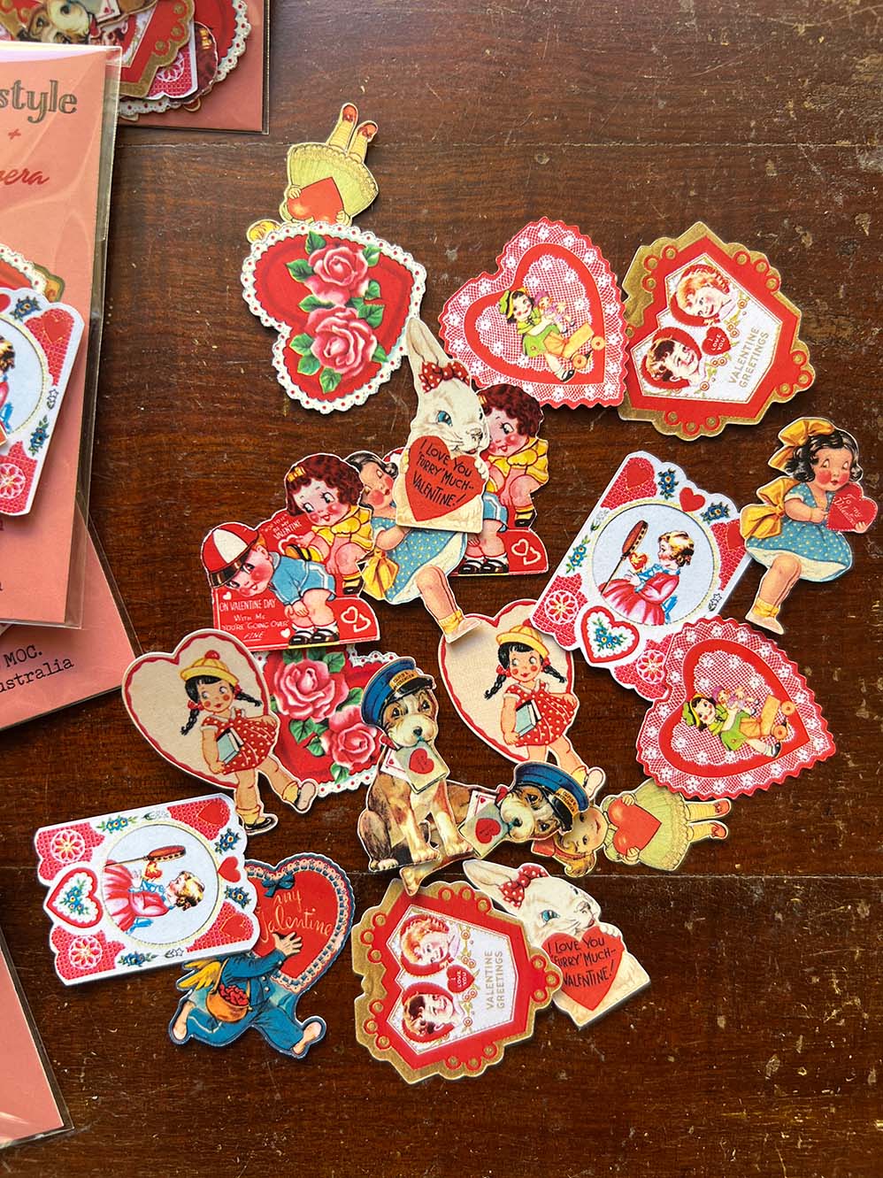 Mini Vintage Valentines Die Cuts (22 Pc) from micmoc.com at Mic Moc 