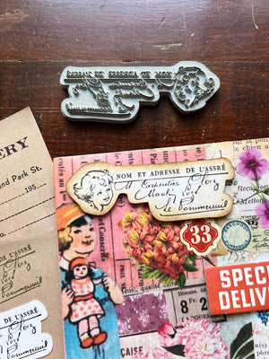 'Nom Et Adressee' Rubber Stamp by Mic Moc (名前と住所) from micmoc.com