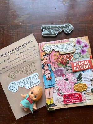 'Nom Et Adressee' Rubber Stamp by Mic Moc (名前と住所) from micmoc.com