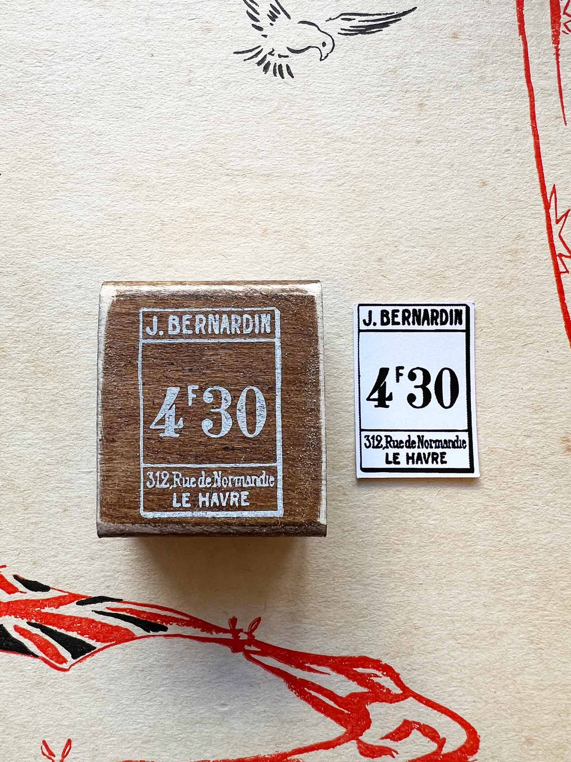 'Old French Seal' Wood Rubber Stamp by Mic Moc