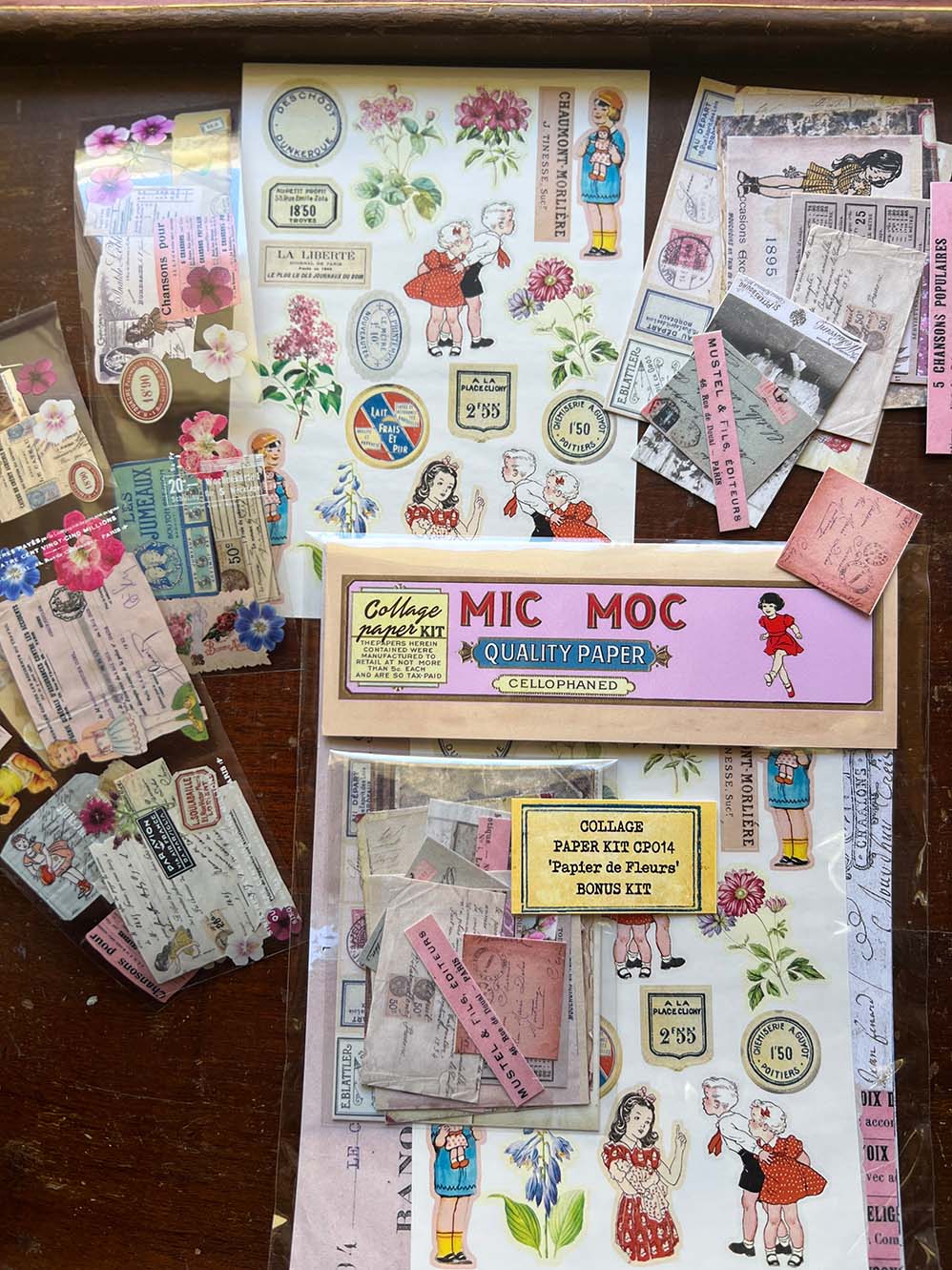 Collage Paper Kit CP0014-B 'Papier de Fleurs' (Bonus Kit)
