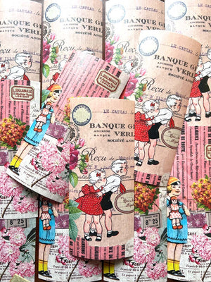 Gummed Collage Sheets - GCS 015 'Monde de Fleurs'