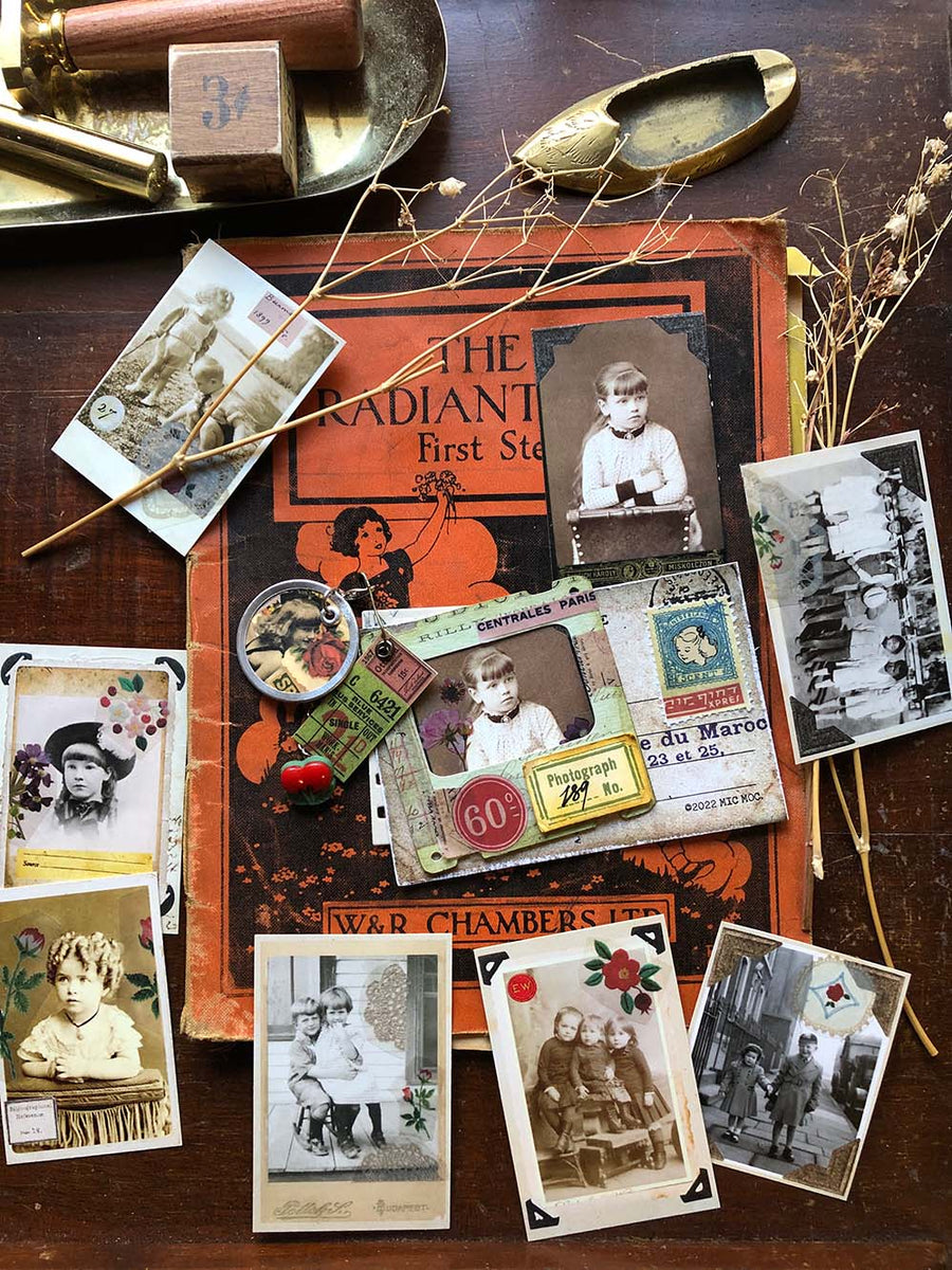 Vintage Photos 'Petite Portraits' (小さな色褪せた写真) - 13 Pc from micmoc.com at Mic Moc