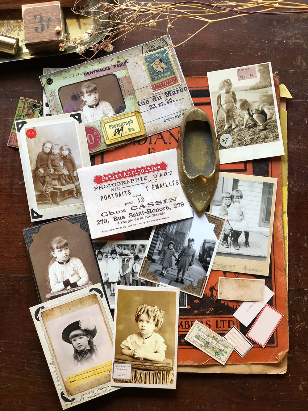 Vintage Photos 'Petite Portraits' (小さな色褪せた写真) - 13 Pc from micmoc.com at Mic Moc