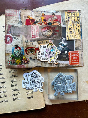 'Play Is Good For Us' Cling Rubber Stamp by Mic Moc (遊びはいいよ) from micmoc.com