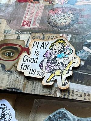 'Play Is Good For Us' Cling Rubber Stamp by Mic Moc (遊びはいいよ) from micmoc.com