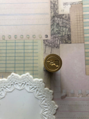 Double-sided Wax Seal 15MM 'Manicule + Vintage Price('注目' +'古いドル' 封印) from micmoc.com at Mic Moc