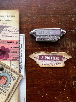 'Poitiers' Rubber Stamp by Mic Moc (ポワティエ、フランス) from micmoc.com French vintage rubber stamp inspired cling mount stamp by Mic Moc