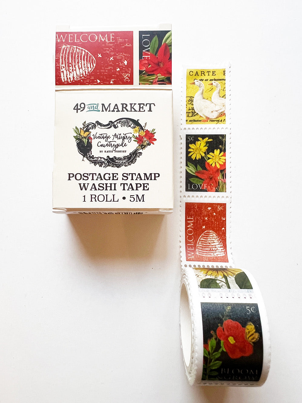 Vintage Artistry Countryside Washi Tape - 'Postage'