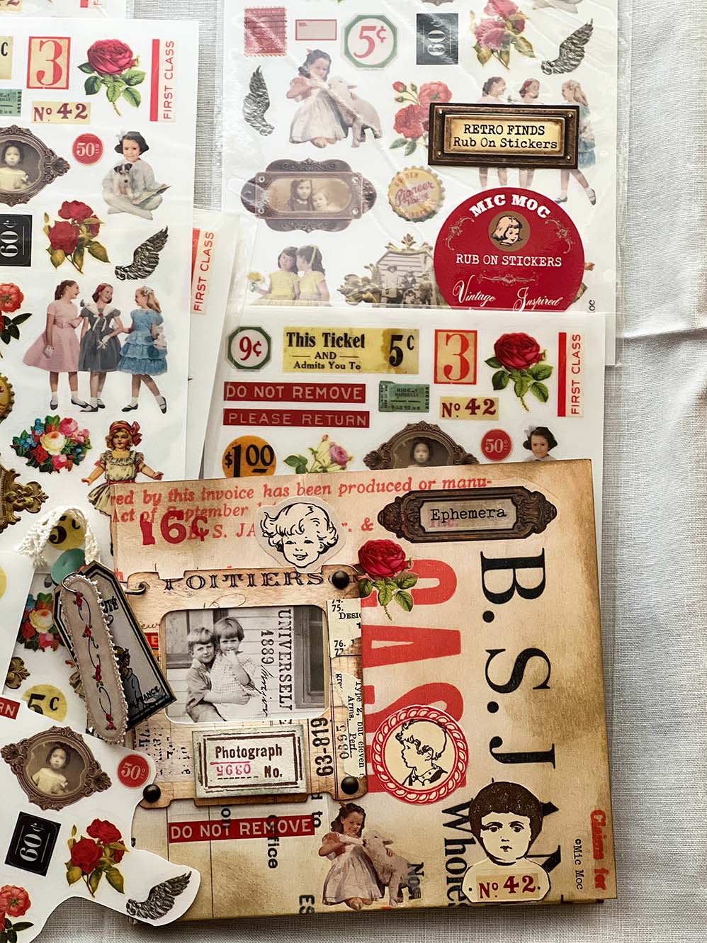 Rub On Stickers 'Retro Finds' - from  at Mic Moc