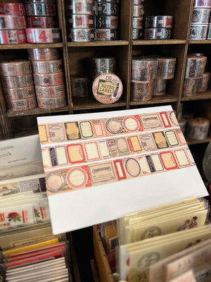 'Retro Labels' Washi Tape 30MM - Mic Moc (レトロなラベル)