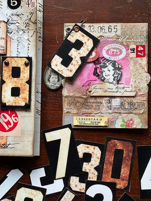'Retro Number Plates' Die Cuts 20 Pk (Petit Ephemere) from micmoc.com at Mic Moc 