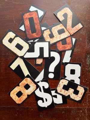 'Retro Number Plates' Die Cuts 20 Pk (Petit Ephemere) from micmoc.com at Mic Moc 