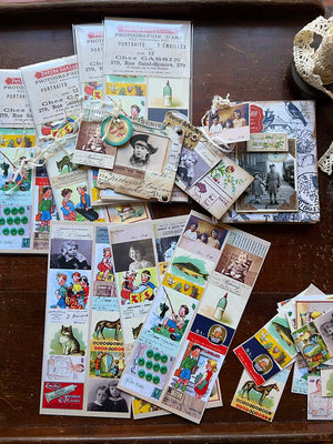 'Au bon Marché'(Petit Antiquities)Retro Reels Collage Cards from micmoc.com at Mic Moc 