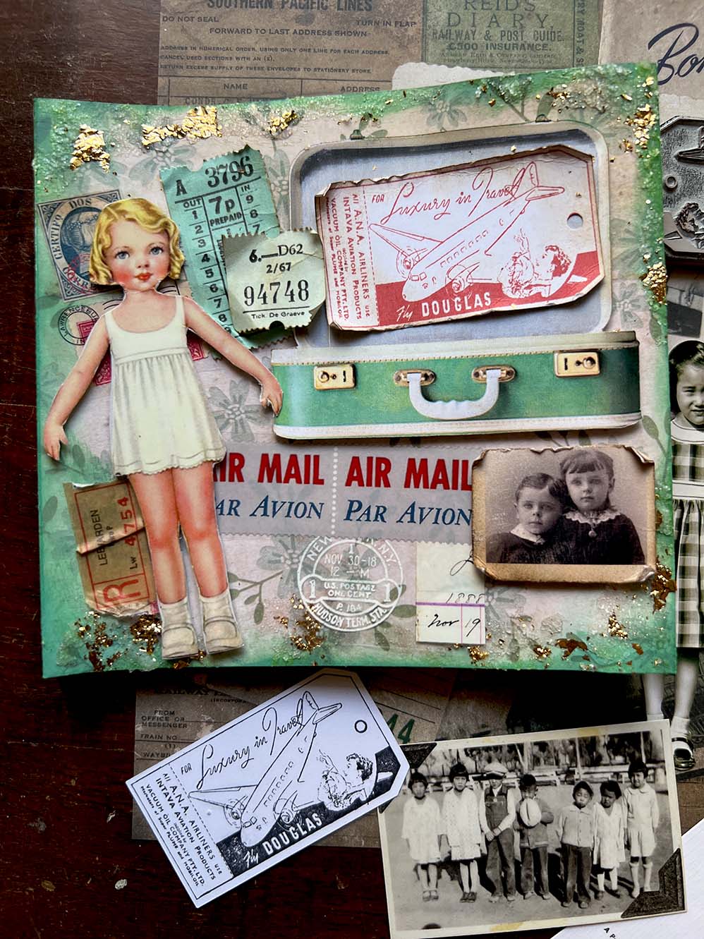 'Retro Travel Tag' Cling Rubber Stamp by Mic Moc from micmoc.com