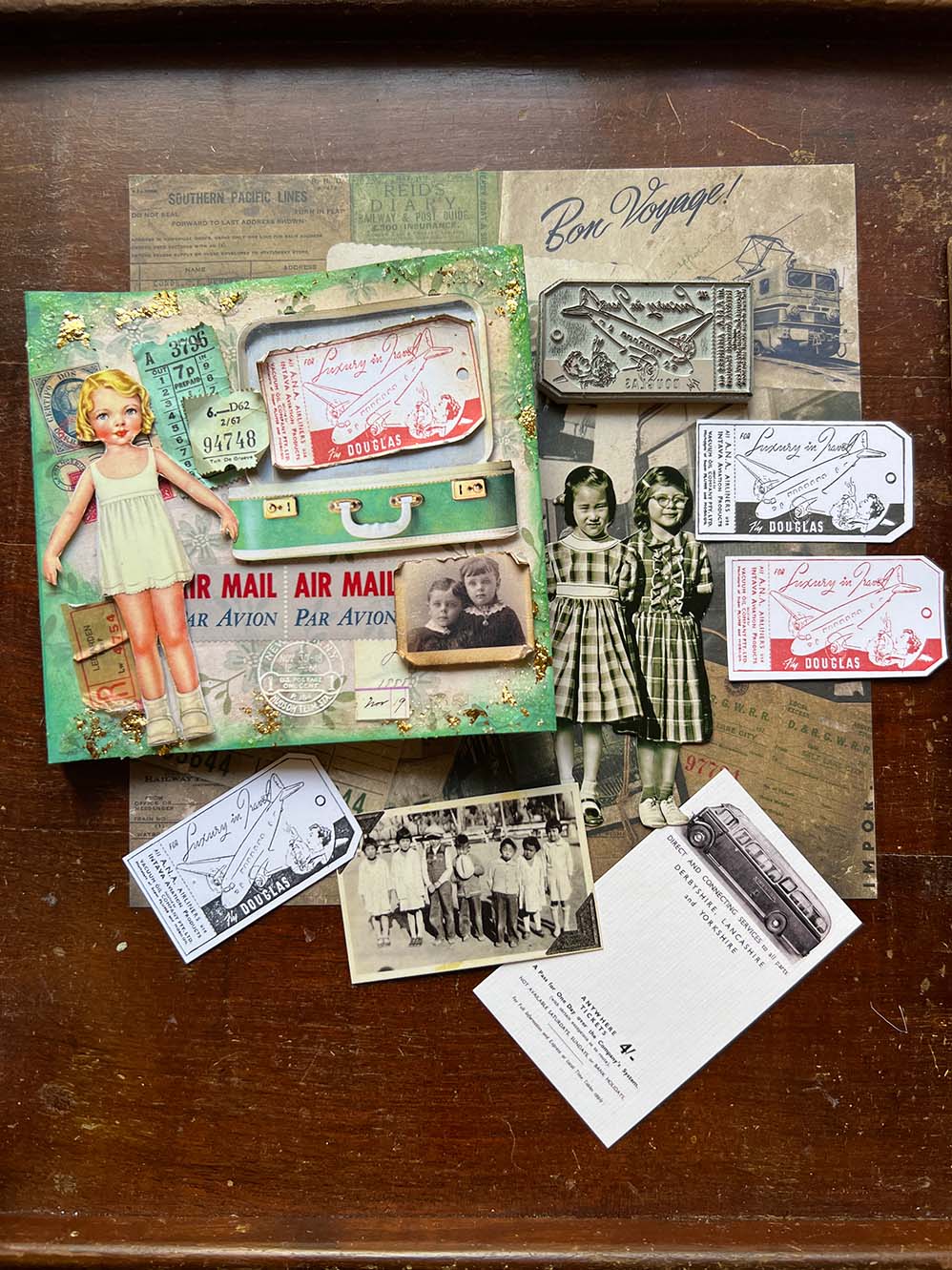 'Retro Travel Tag' Cling Rubber Stamp by Mic Moc from micmoc.com