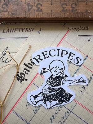 'Recipes' Cling Rubber Stamp by Mic Moc