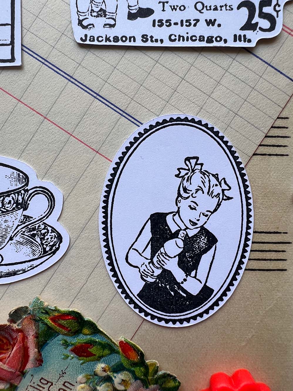 'Sip By Sip' Rubber Stamp by Mic Moc from micmoc.com 