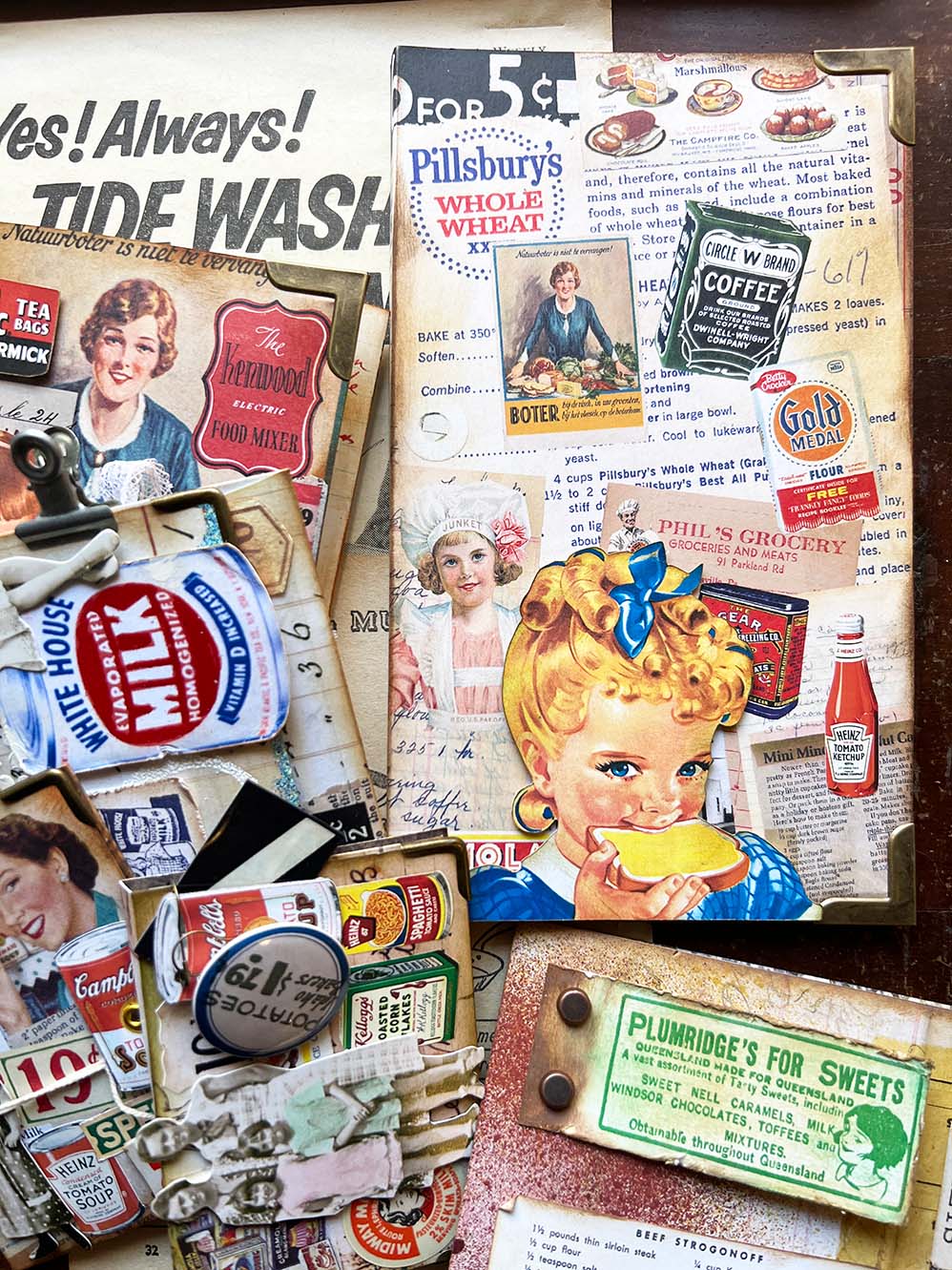 Collage Paper Kit CP011: ‘Vintage Groceries' (Bonus Pack) by micmoc.com 