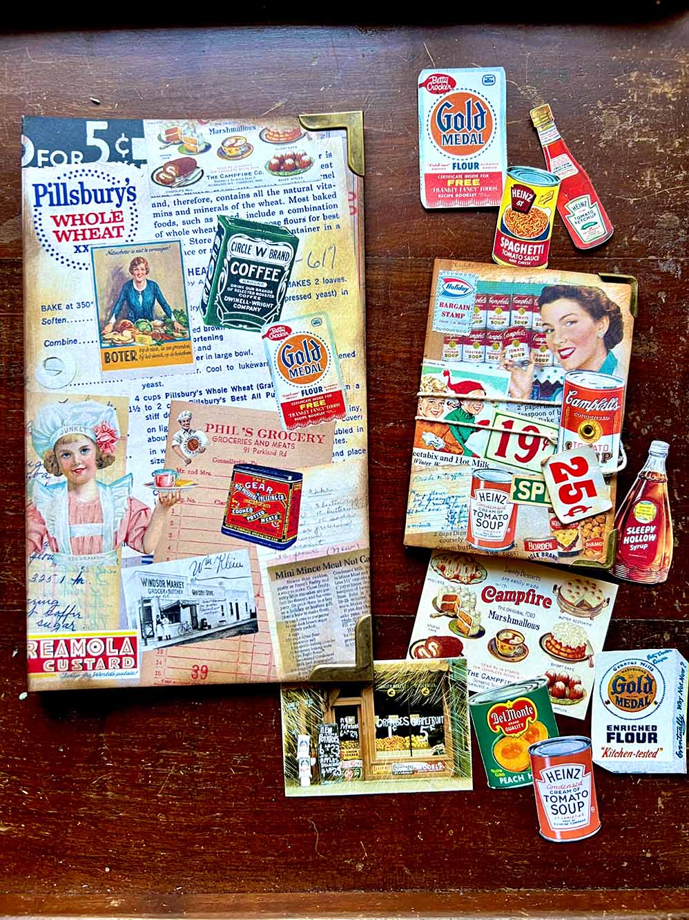 Collage Paper Kit CP011: ‘Vintage Groceries' (Paper Only)