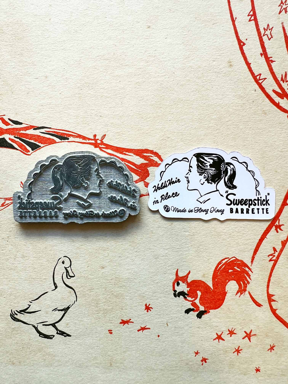 'Vintage Barette Card' Cling Rubber Stamp by Mic Moc from micmoc.com