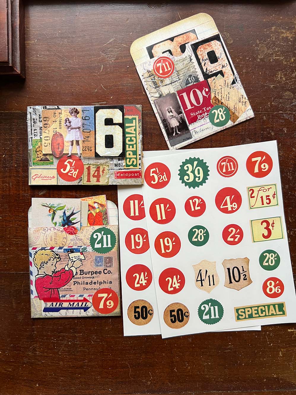 'Vintage Price Tags' A6 Retro Stickers by Mic Moc (40 Pc) from micmoc.com at Mic Moc Curated Emporium