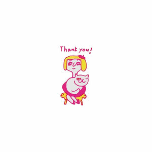 Kodomo No Kao Office Stamps - Thank You Lady with Cat from micmoc.com at Mic Moc